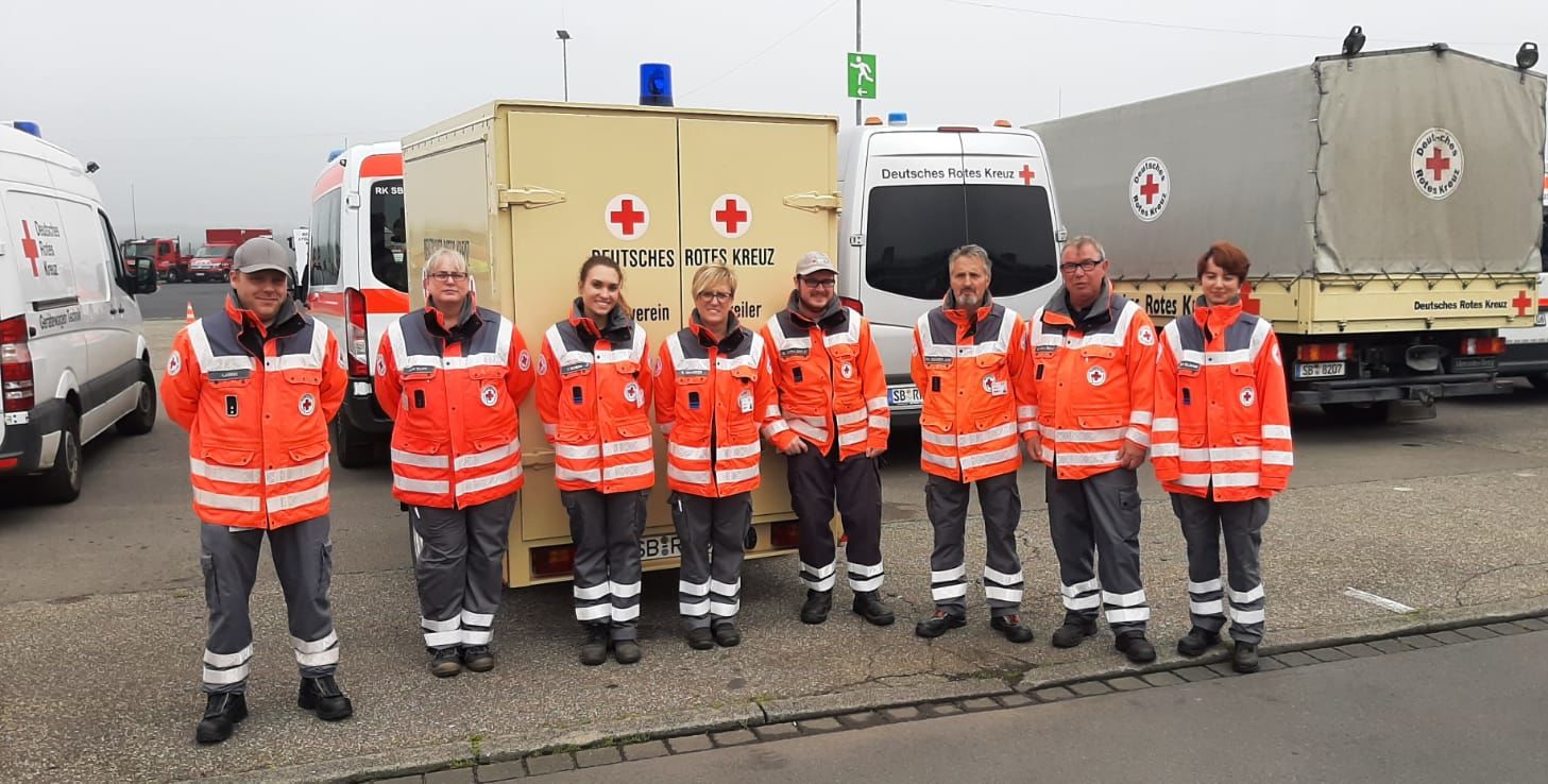 DRK-Einsatzgruppe Dudweiler im Bereitstellungsraum